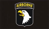 Vlag Airborne 101 division zwart 90 x 150