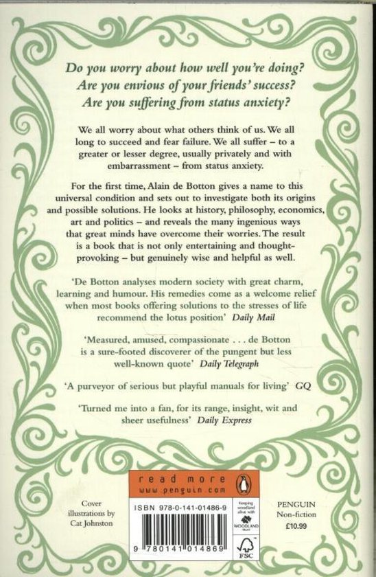 Status Anxiety, Alain de Botton 9780141014869 Boeken bol