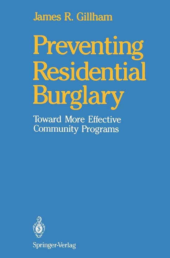 Law and Criminology (R0) - Preventing Residential Burglary - cover