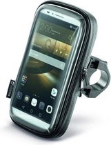 Interphone - Samsung Galaxy S9 Plus Motorhouder Unicase Telefoonhouder Fiets en Motor Stuur Zwart