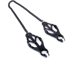 Pinch Tepelklemmen - Pinces de M. Noir - Clover Clamps - Zwart met ketting