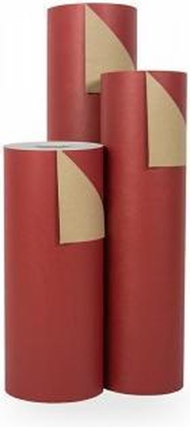 Rouleau de papier d'emballage Kraft rouge, papier Kraft recyclé