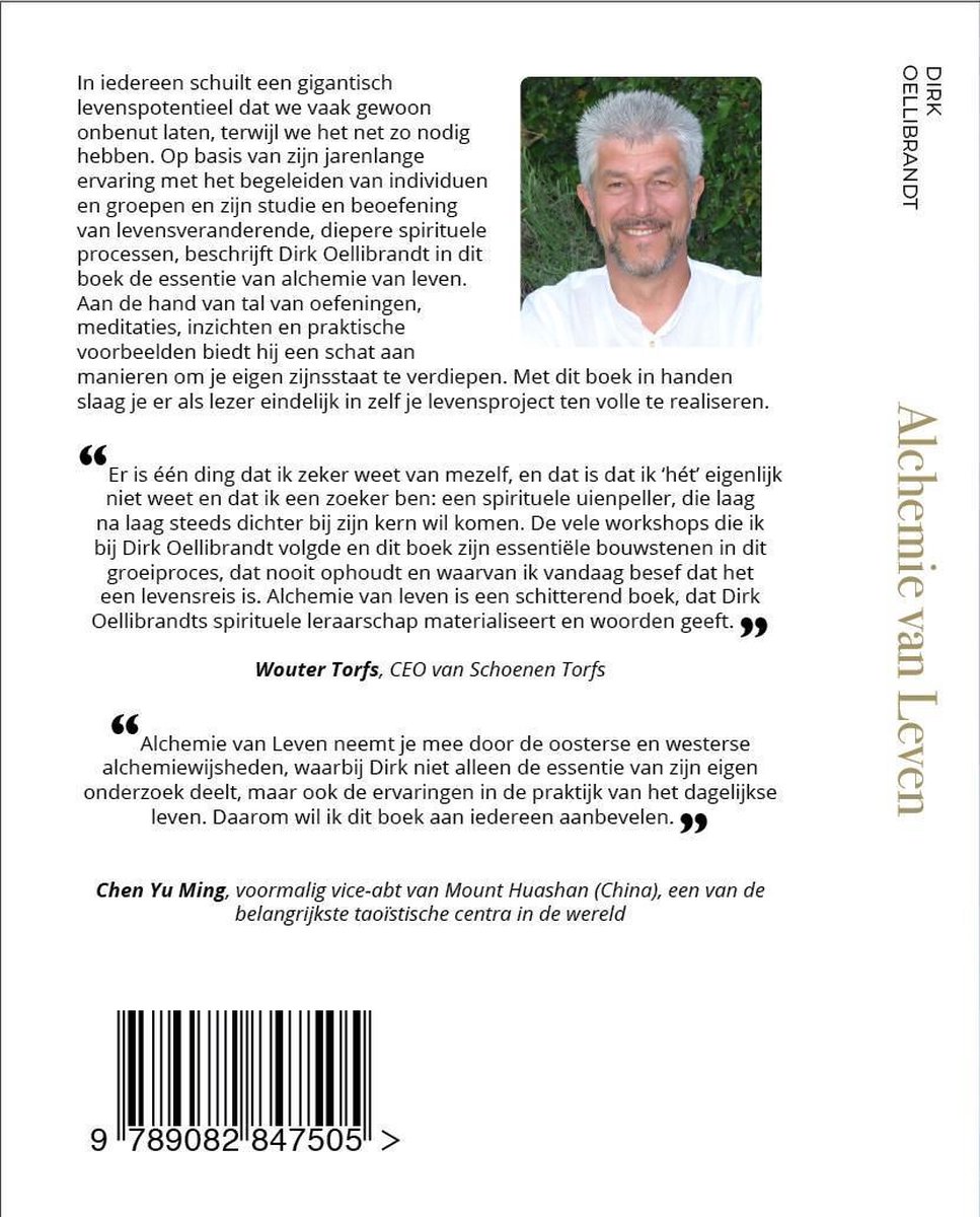 Alchemie van leven - back cover