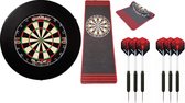 Winmau Blade 6 - Dardbord surround - Dartmat Antracite - 2 sets winmau dartpijlen - dartbord - dartmat - dartpijlen - zwart