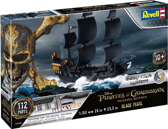 Revell Modelbouwpakket Schepen - 65499 Black Pearl Ship - Model Set Plastic - 1:150 -