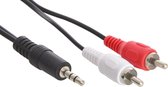 Sandberg MiniJack-M->2xRCA-M 5 m audio kabel