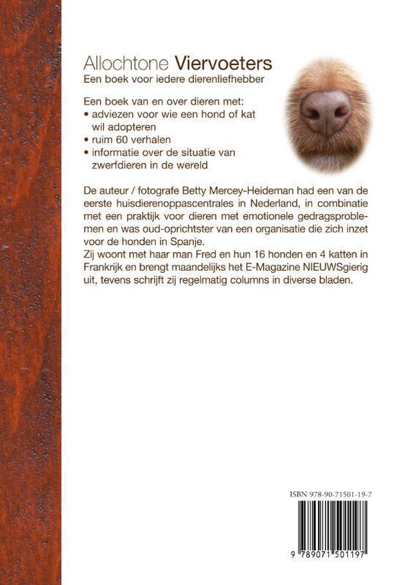Allochtone Viervoeters - back cover