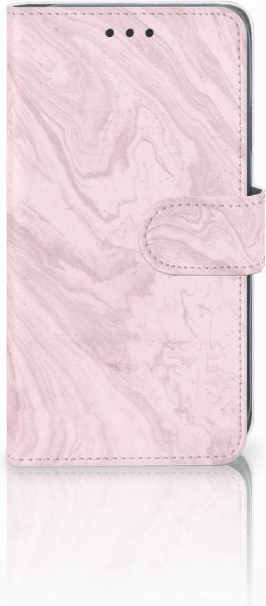 Apple iPhone Xr Bookcase Marble Pink - Origineel Cadeau Vriendin