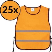 veiligheidshesjes - veiligheidsvestjes - vest -  oranje 25x
