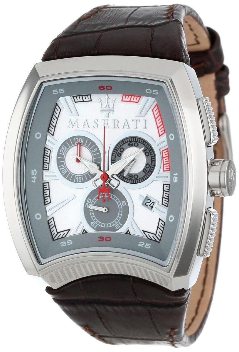 Maserati Calandra chrono zilver-bruin
