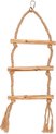Flamingo - Vogelspeelgoed Ladder Tripp - Bruin - 16 x 1.5 x 51 cm