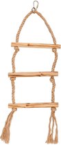 Flamingo - Vogelspeelgoed Ladder Tripp - Bruin - 16 x 1.5 x 51 cm