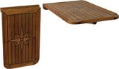 Teak tafelbladen Opklapbaar tafelblad met RVS scharnieren / Balcony / TB4060 / Afm. 38 x 60 cm