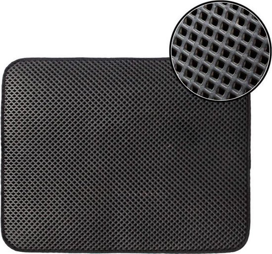 Kattenbakmat - Grit Opvanger - 45 x 60 - Waterdicht - Kattenmat Met Filter - Kattenbak Accessoires - Kat Benodigheden - Cat Litter Mat - Dubbele Laag