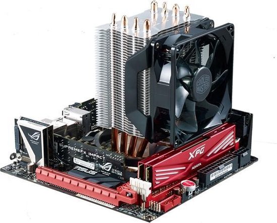 Cooler Master Hyper H412R CPU Cooler - LGA1700, LGA1200, LGA1151, LGA1150, LGA1155, LGA1156, AM5, AM4 - Cooler Master