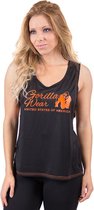 Gorilla Wear Odessa Cross Back Tank Top - Zwart/Oranje - S