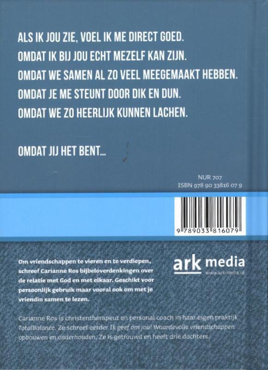 Omdat jij het bent - back cover