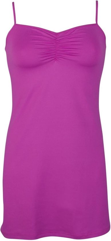 RJ Bodywear Pure Color dames (strand) jurkje (1-pack) - donkerroze - Maat: L