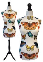 Butterfly paspop met zwarte sparkling driepoot 40/42