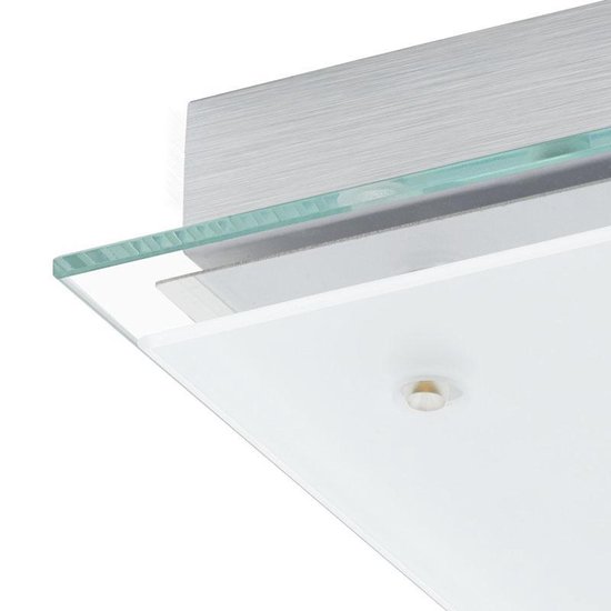 Eglo Fres 2 Lampada Da Soffitto Moderna Con Luci LED Integrate - Cromo/Trasparente/Bianco, IP20, Dimensioni 25x8.5x6.5 Cm