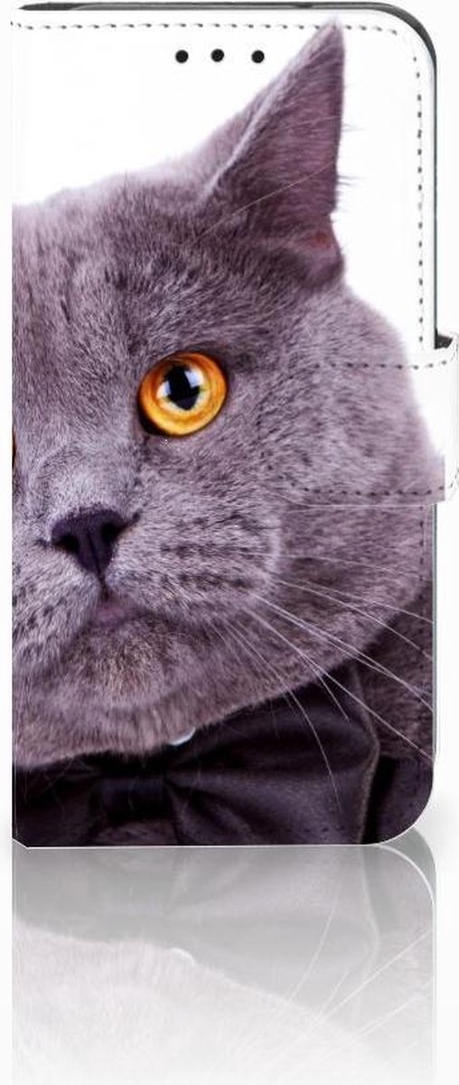 Book Case voor Samsung Galaxy S10e Telefoonhoesje met Pasjes Kat