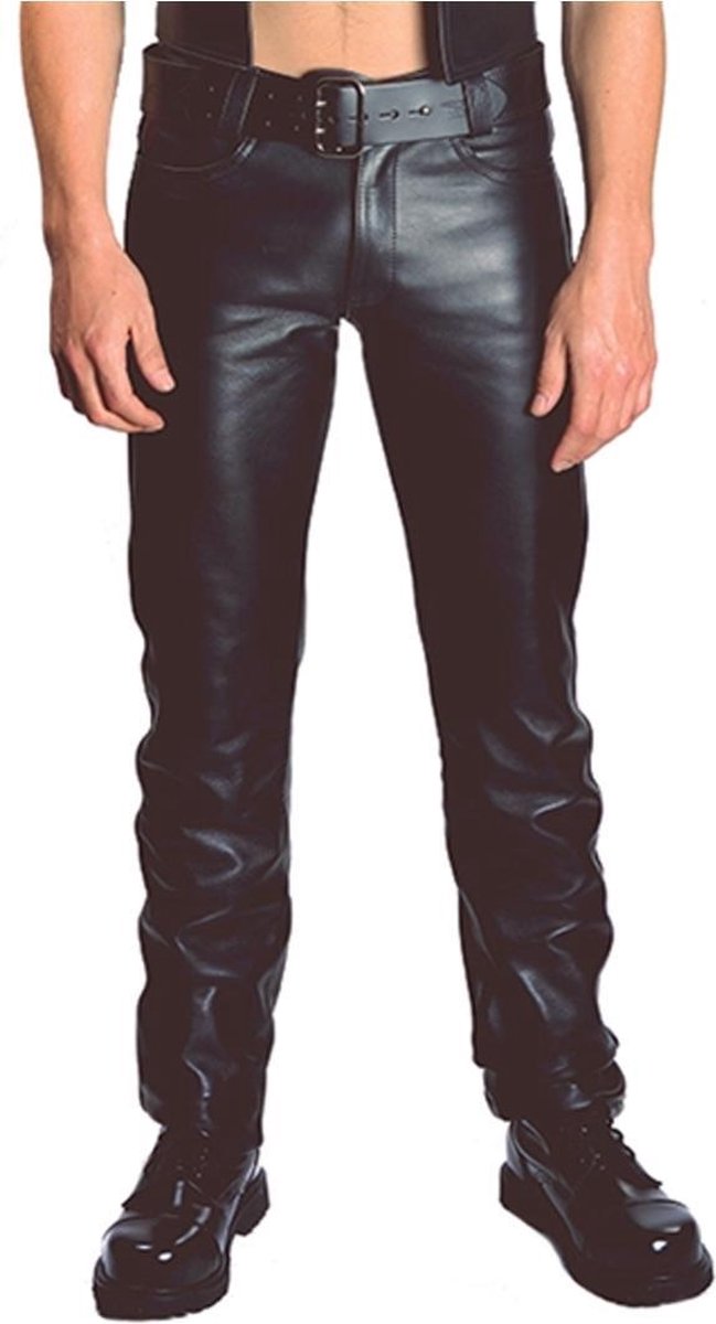 MisterB leren Jeans met ritssluiting maat 34