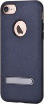 iStand Case Cover PU+PC Aluminium voor Apple iPhone 7 / 8 en SE (2020) - Blauw