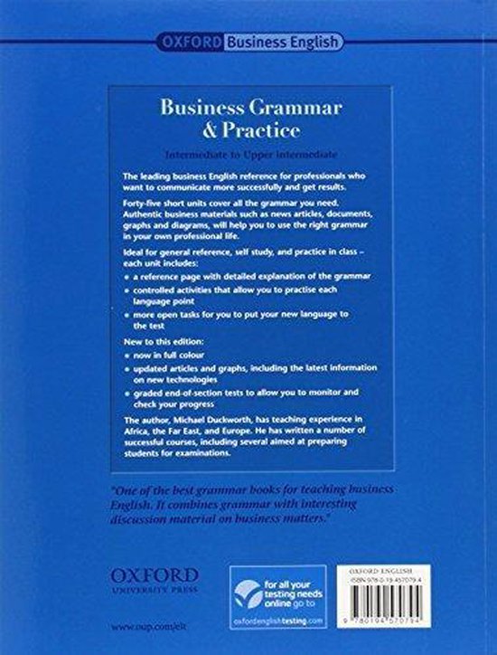 Oxford Business English, Michael Duckworth 9780194570794 Boeken