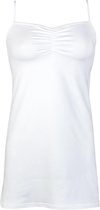 RJ Bodywear Pure Color dames jurk (1-pack) - onderjurk met verstelbare bandjes - wit - Maat: L