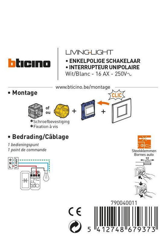 Bticino Living International Prises interrupteur commutateur commutateur commutateur commutateur TV Bticino compatible DEVIATUR 