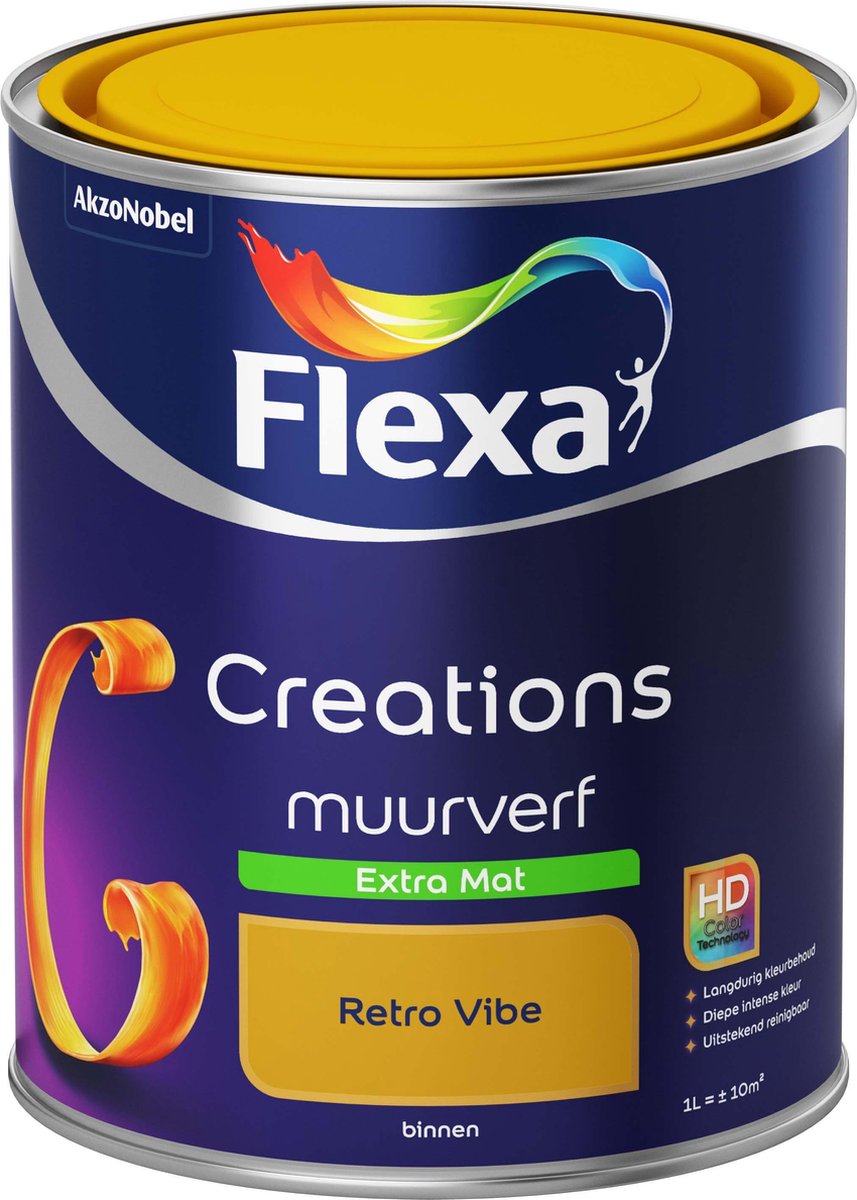 Flexa Creations - Muurverf Extra Mat - Retro Vibe - 1 liter - Flexa