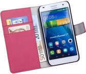 HC Roze Huawei Ascend G7 Bookcase Wallet case Telefoonhoesje