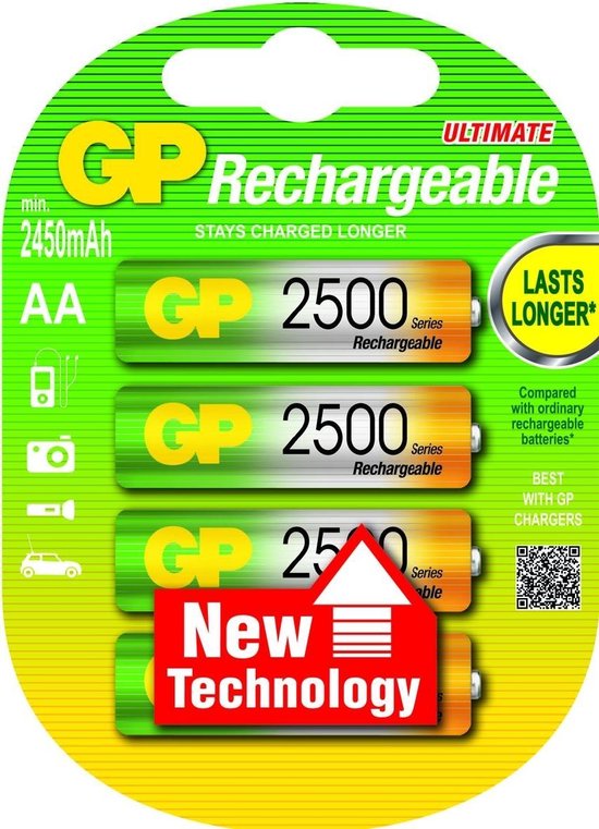 GP Batteries NiMH rechargeable batteries AA