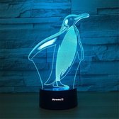 Hewec® Optische 3D illusie lamp Pinguin
