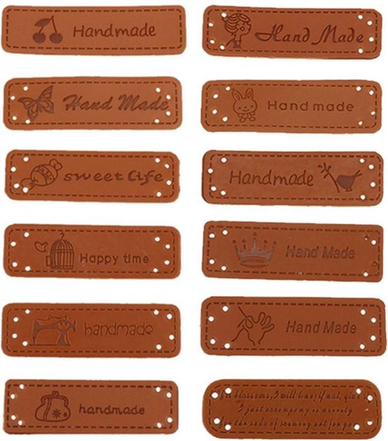 Kievano Handmade Label Met Klinknagels, 20 Stuks Leren Etiketten Om Aan Te Naaien En Bevestigen Pu Suede Pvc Leer 4 Kleuren 2 Vormen Voor Breien Haken Kleding Doe Het Zelfprojecten 3404119659