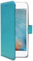Celly Boekmodel Hoesje iPhone 8 Plus / 7 Plus - Turquoise