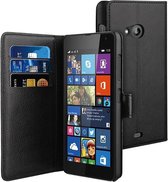 muvit Nokia Lumia 535 Wallet Stand Case with 3 cardslots black