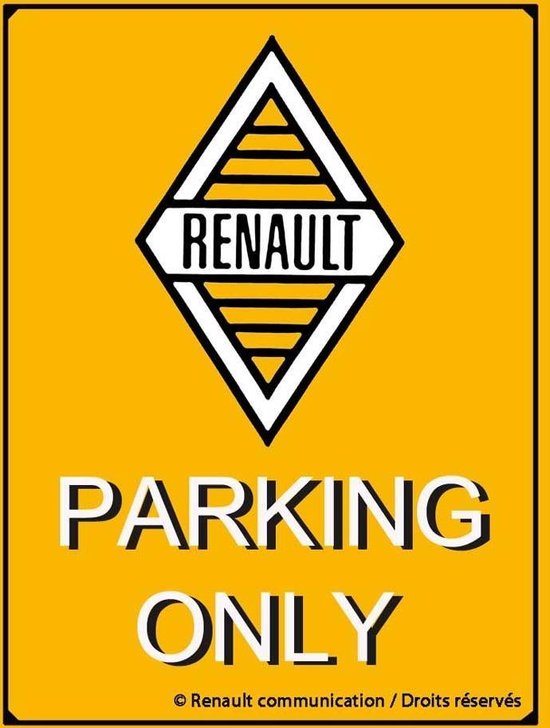 Nostalgic Art Plaque métallique Renault Parking Only