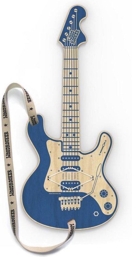 Luchtgitaar Woodrocker Blauw Neue Freunde