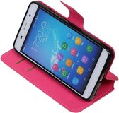 Roze Huawei Honor Y6 TPU wallet case - telefoonhoesje - smartphone hoesje - beschermhoes - book case - booktype hoesje HM Book