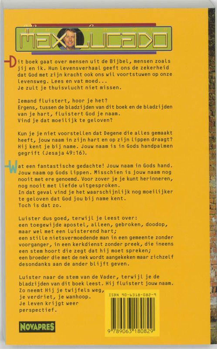 Hij noemt je bij je naam - back cover