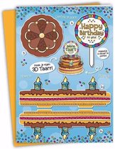 XXL 3D taart kaart Happy Birthday to you