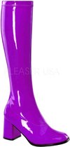 EU 37 = US 7 | GOGO-300 | 3 Block Heel Gogo Boot, Side Zip