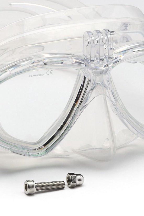 Masque Plongée CRESSI Metis/Action Cam - Volume Réduit - Support Pour Caméra - Silicone Hypoallergénique