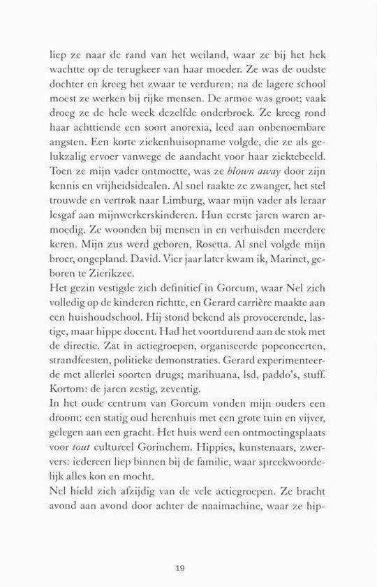 Tekstpagina met een verhaal over de jeugd en familie.