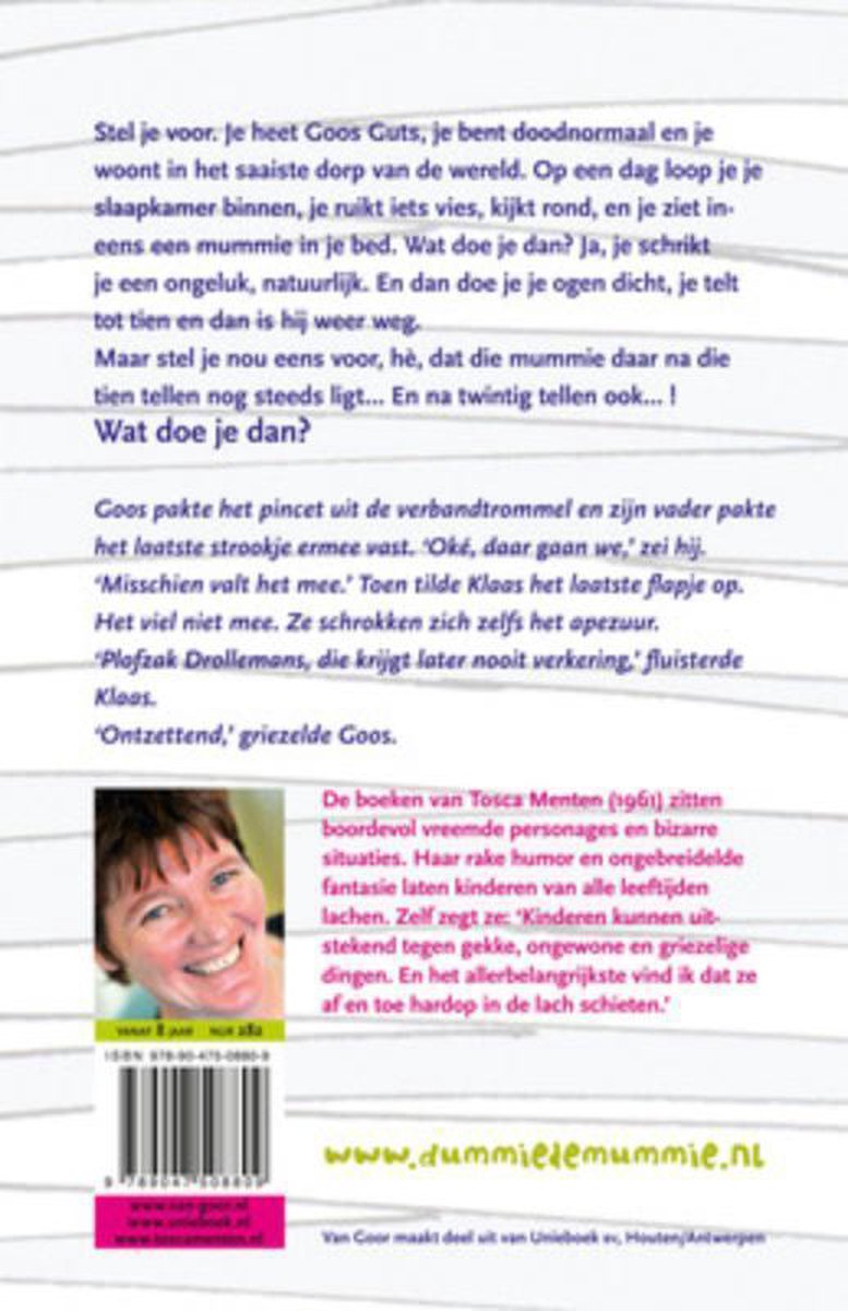 Dummie de mummie 1 - Dummie de mummie en de gouden scarabee - back cover
