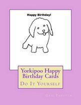 Yorkipoo Happy Birthday Cards