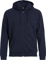 Clique Classic Hoody FZ Donker Navy maat XXXL