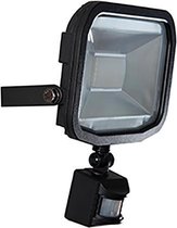 Slimline floodlight with PIR 10W warm white
