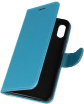 Turquoise Wallet Case Hoesje voor Huawei P20 Lite